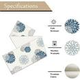 thumbnail image 6 of Blue Gray Table Runner Dahlia Pinnata Flower Beige Table Runners Modern Elegant Pompon Farmhouse Geometric Table Center Decor for Home Dining Party Entrance (13 x 36 Inch), 6 of 6