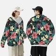 thumbnail image 5 of Picia Green Tropical Leaves Women's Men's UPF 50+ Sun Protection Hoodie Shirt Long Sleeve SPF Fishing Outdoor UV Hiking Lightweight Shirts-Medium, 5 of 9