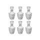 thumbnail image 1 of Juego 6 Licoreras Vidrio Cristal Agua Vino 250 Ml Diamante, 1 of 5