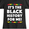 thumbnail image 3 of Instant Message - It's The Black History For Me Fitted Short Sleeve Graphic T-Shirt, 3 of 6