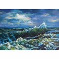 thumbnail image 4 of IDEA4WALL 4pcs Oil Painting Peel and Stick Wallpaper Removable Wall Murals Large Wall Stickers for Home Decoration, 66"x24", 4 of 5