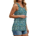 thumbnail image 5 of Fantaslook Pleated Tank Tops for Women Dressy Casual Sleeveless Blouses Floral Summer Tops, 5 of 10