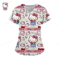 thumbnail image 5 of Ropa de mujer, camisetas de verano, camisetas de Hello Kitty, camisetas con cuello en V, camisetas con bolsillos, uniformes de enfermera, camisetas de hospital, camisetas para mujer 2023, 5 of 5