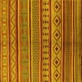 thumbnail image 1 of Ahgly Company Indoor Square Oriental Yellow Industrial Area Rugs, 3' Square, 1 of 4