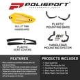 thumbnail image 2 of Polisport Bullit Full Wrap-Around Handguard for Motocross Motorcycles–Universal Repair Handguard – Durable, Flexible, Easy to Install, Supermoto, Motard, Dirt Bikes & Off-Road Protection- Yellow, 2 of 9