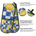 thumbnail image 2 of Yayeee Double Oven Mitt Kitchen Heat Resistant Baking 35" x7" Quilted Glove, Lemon Checkered, 2 of 6
