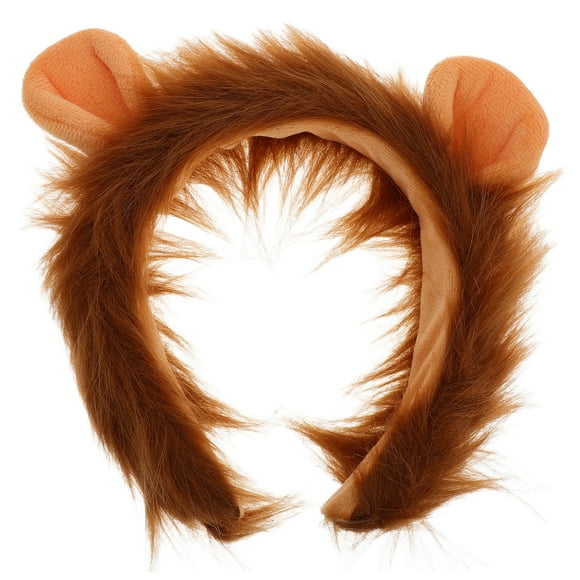 Diadema de león para niños, linda diadema con orejas de león, tocado infantil con orejas de animal de peluche para disfraz de animal de la selva, Halloween, fiesta del zoológico, cosplay
