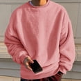 thumbnail image 2 of Men's Oversized Crewneck Sweatshirts Fuzzy Knit Casual Chunky Warm Fall Pullover Sweaters Top Trendy Outfits, 2 of 4