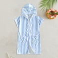 thumbnail image 2 of Gubotare Toddler Girl Swim Cover Up Toddler Terry Swim Cover Up Boys Girls Swimsuit Coverup Zip Up Bathing Suit Wraps Hooded Bathrobe Baby Beach Essentials 5T 6T (Light Blue,5-6 Years), 2 of 4