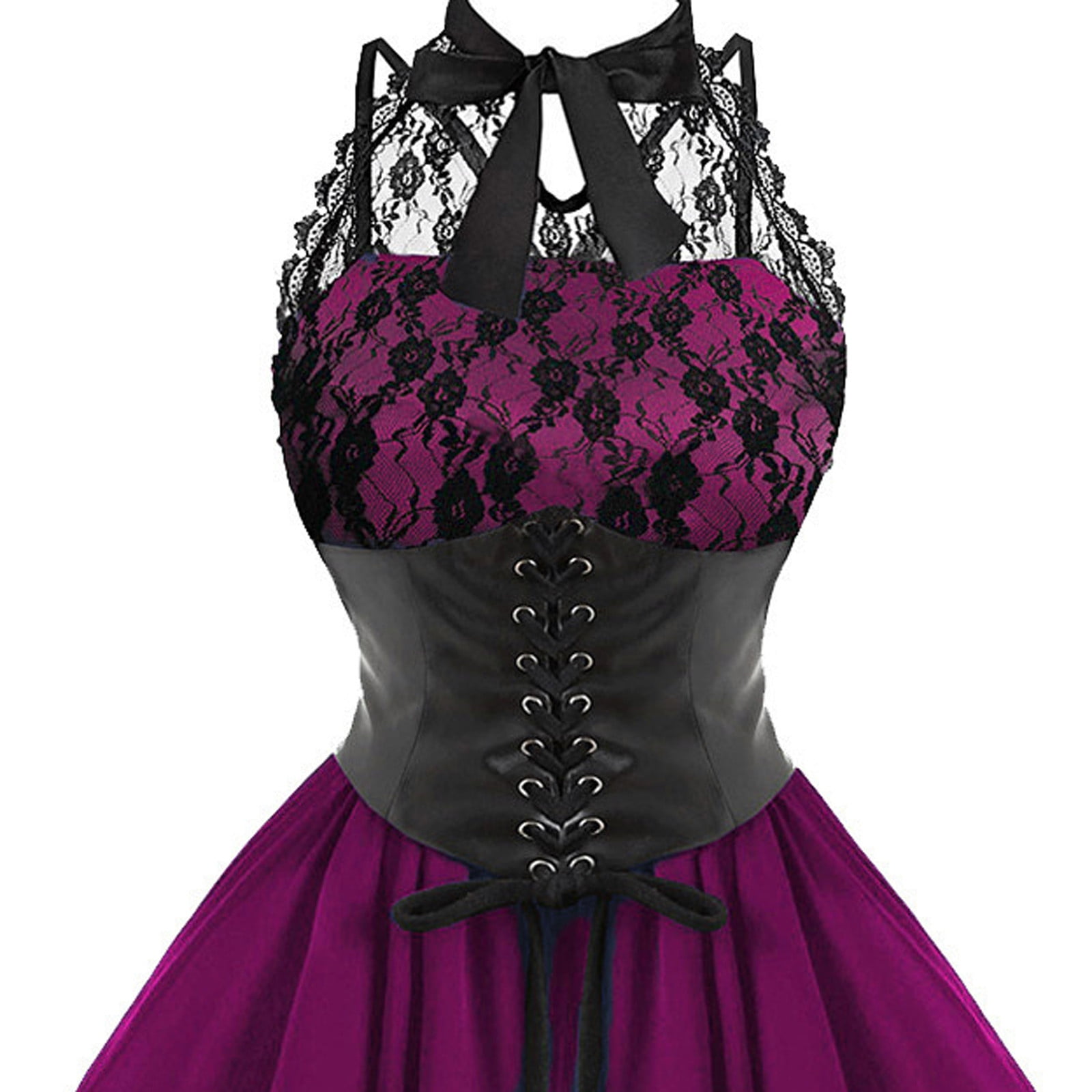 DDAPJ pyju Gothic Wedding Dress,Women Steampunk Gothic Dress