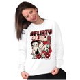 thumbnail image 3 of Kanji Betty Boop Hashtag Flirty XOXO Women Crewneck Sweatshirt Brisco Brands M, 3 of 6