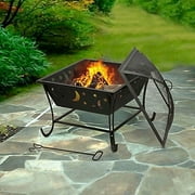 Deck Mate 30’’ Easy to Clean Charcoal Luna Outdoor Fireplaces
