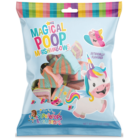 Magical Marshmallow Unicorn Poop, Sophiepops&Gumdrops, Gluten Free, Vanilla Flavored, 3.53 oz, Bag