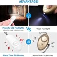 thumbnail image 4 of Personal Safety Alarm for Women - 130DB Safe Sound Personal Alarm - Personal Security Alarm Keychain with LED Lights- Black&White, 4 of 4