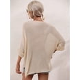 thumbnail image 4 of Maydear Women Summer Loose Hollow Knit Sweater, Fashion Pullover Knit Short Sleeve Sweater, 4 of 5