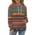thumbnail image 3 of Mexican BOHO Strips Regular Fit Hoodie, Sporty Pullover Hooded Sweatshirt for Men Women S, 3 of 6