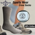 thumbnail image 2 of SOCKS'NBULK Big And Tall Mens Sport Crew Socks Wholesale Bulk (King Size) Socks, (12 Pairs Gray, Mens King Size 13-16 (Shoe Size 12-15)), 2 of 7
