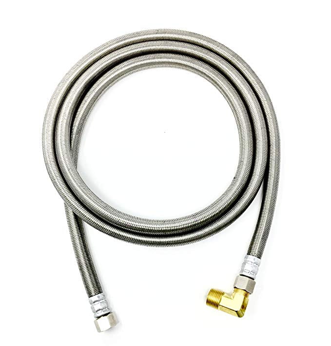 Burst Proof and Lead Free Water Supply Line with 3/8 Compression Connections from Kelaro Premium Stainless Steel Dishwasher Hose Installation Kit 