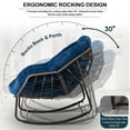 thumbnail image 5 of Egg Shape Wicker Rocking Chair Thick Cushion Modern Lounger for Balcony and Garden Comfy Rocking Chair for Indoor and Outdoor Relaxation, 5 of 11