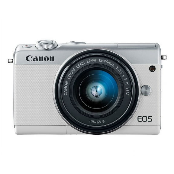 Canon EOS M100 Mirrorless Digital Camera with 15-45mm Lens (White)