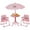 Pink, variant on Costway Kids Picnic Table & Chair Set with 2 Folding Chairs & Height Adjustable Umbrella Pink
