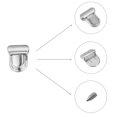 thumbnail image 4 of Uxcell 33mm x 26mm Zinc Alloy Turn Lock Clasp Purse Closure Thumb Buckle 4Pack(Silver), 4 of 6