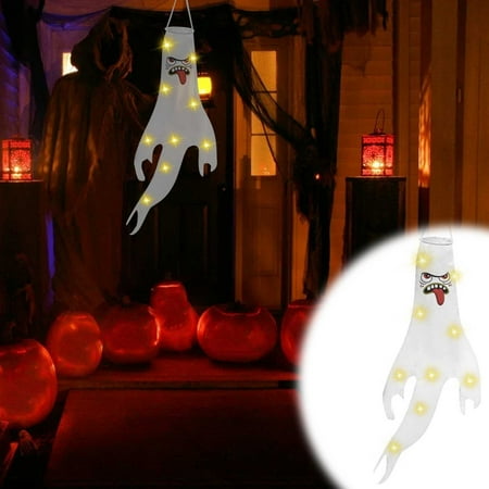 

Hueook Halloween Decorations Halloween Windpipe Flag Outdoor Ghost Festival Party Party Venue Decoration Ghost Windpipe Flag With Lamp