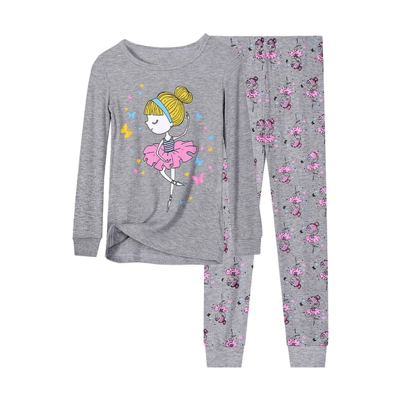 Hessimy Kids Pajama Set,Snug Fit with Soft Wool Blend, All-Season Comfort, Ages 2-8 Years girls silk pajamas(Grey,6-7 Years)