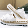 thumbnail image 3 of SACFOF Womens Espadrilles Slip on Wedge Sandals Casual Slides Bow Tie Platform Open Toe Summer Dressy Mules Shoes, 3 of 4