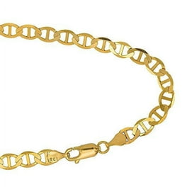 10k Gold Semi Solid Figaro Chain Bracelet Jewelry Gifts For Women