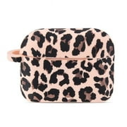 Worryfree Gadgets Silicone Case for AirPods Pro 2 with Pom Pom Keychain Pink Cheetah