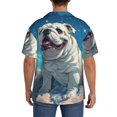 thumbnail image 3 of Kdxio Men's Hawaiian Shirt for Men Short Sleeve Shirt Starry Sky Cloud Bulldog Summer Casual Holiday Beach Button Down T-Shirts, 3 of 5