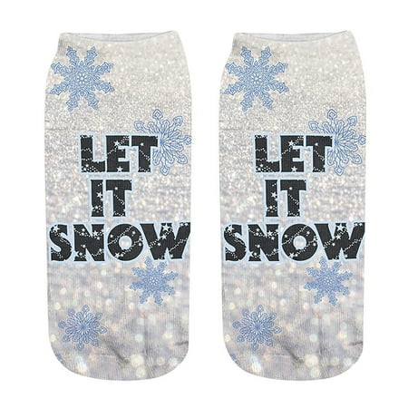 

Cptfadh Unisex Christmas Funny 3D Fashion Printed Casual Socks Cute Low Cut Ankle Socks