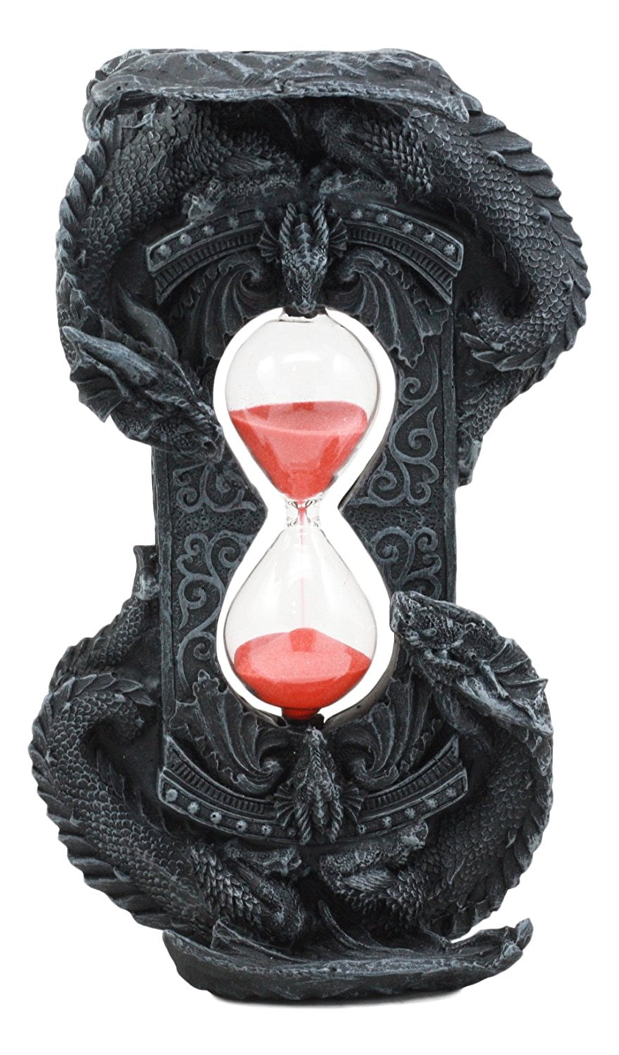 Ebros Invertible "Chronos" Gothic Twin Dragons Sand Timer Figurine Dragon Hourglass Shaped