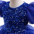 thumbnail image 3 of Girls Princess Dress Kids Ruffles Lace Sequence Wedding Gown Birthday Party Costumes, 3 of 6