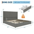 thumbnail image 2 of Modern Boho Upholstered Platform Bed Frame with 4 Storage Drawers, Sturdy Wood Slats, Easy Assembly, 2 of 6