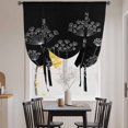 thumbnail image 3 of Black Dandelion Balloon Curtains for Windows, Bedroom Curtains 54 Inch Length, Spring Modern Minimalist Country Flower Tie Up Curtains Panels Thermal Insulated Bathroom Curtains Window 42"x54", 3 of 8