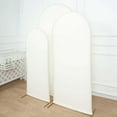 thumbnail image 7 of Efavormart Set Of 3 | Matte Ivory Spandex Fitted Wedding Arch Covers For Round Top Chiara Backdrop Stands - 5ft, 6ft, 7ft, 7 of 7
