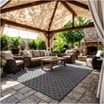 thumbnail image 2 of Koeckritz Rugs Shadow Checkerboard Eco-Friendly DuraKnit Indoor/Outdoor Area Rug, 3' x 10', 2 of 8