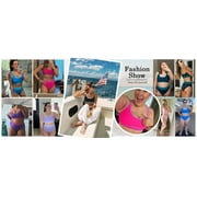 MOSHU High Waisted Womens Bikini Sets Sporty Two Piece Swimsuits for Women Color Block High Cut Bathing Suits