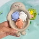 thumbnail image 3 of Baby bath water toy - Seal & Hippo Family Bath Adventure Set, 1 Mother Seal & Hippo and 3 Baby Seal & Hippo, Soft Vinyl Material, One-Piece No Hole Design (Hippo and Mother Seal ), 3 of 5