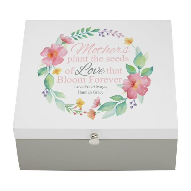 Personalized Her Love Blooms Jewelry Box Available For Mother Or Grandma Walmart Com Walmart Com