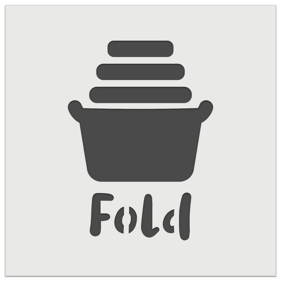 Laundry Basket Fold DIY Cookie Wall Craft Stencil - 5.5 Inch