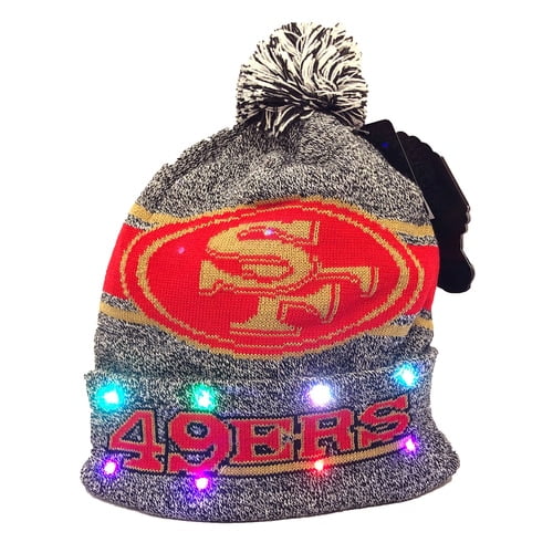 49ers Led Knit Pom Beanie Light em up 