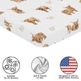 thumbnail image 2 of Sweet Jojo Designs Boho Highland Cow Boy, Girl, Unisex/Gender Neutral Mini Fitted Crib Sheet, 2 of 6
