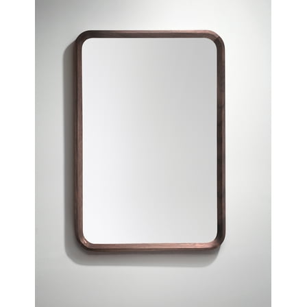 Bathroom Mirror Vela 24" Dark Walnut Modern Style