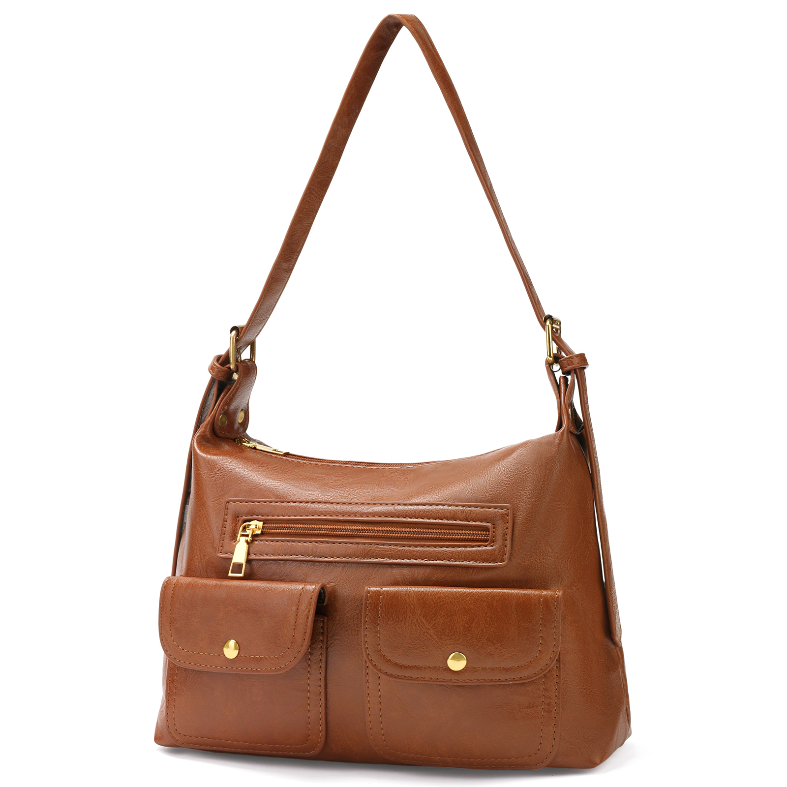 GOIACII Shoulder Bag for Women, Vegan Leather Hobo Bag, Trendy Handbags with Adjustable Strap