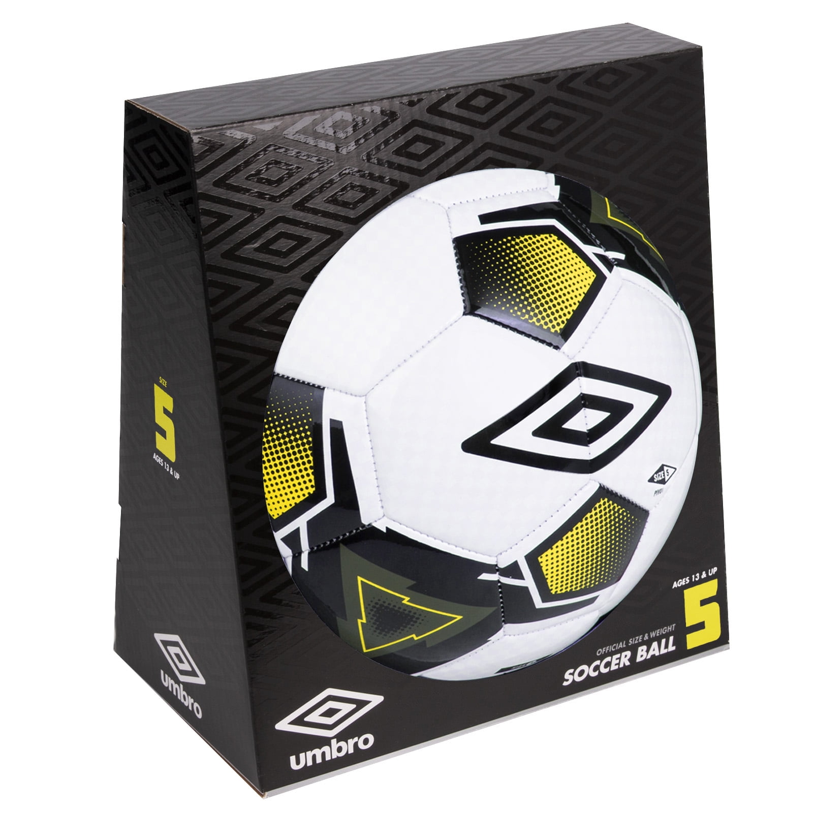 (8 pack) Umbro Pivot Size 5 Youth and Beginner Soccer Ball, Yellow