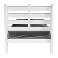 thumbnail image 6 of Camaflexi Mid Century Slat Bed Solid Wood Bed Frame with Headboard, Twin, White, 6 of 9
