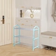 thumbnail image 5 of CXALSSY 3-Tier Plastic Shoe Rack - Blue, 16.53×7.48×16.92in, Small Shoe Rack Organizer for Entryway Closet and Front Door Entrance, 5 of 6